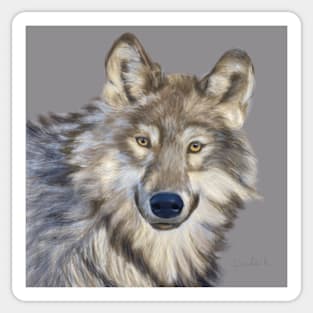 Original hand-painted digital Wolf Sticker